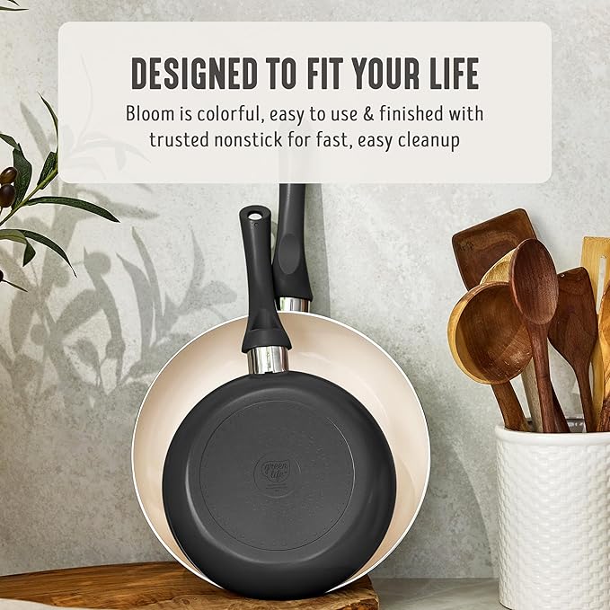 GreenLife 2-Piece Nonstick Frying Pan Set, 8” & 10” Skillets, Non-Toxic Ceramic - Image 3