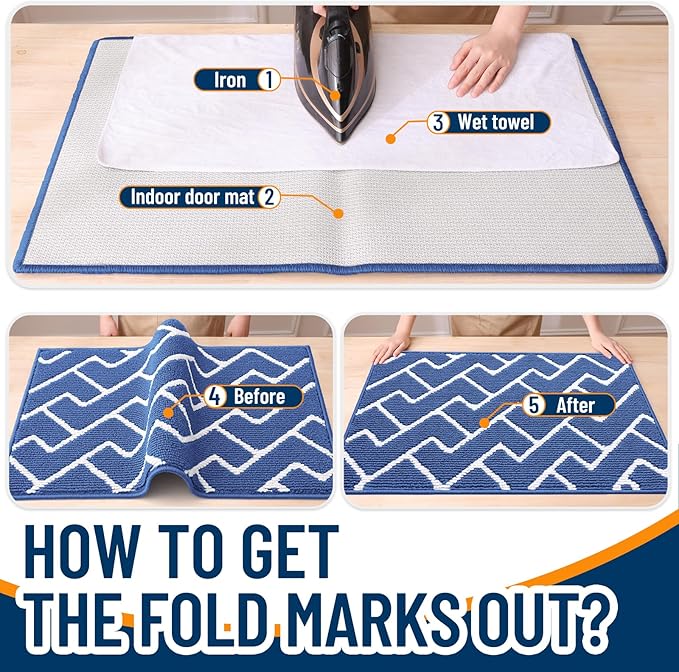 OLANLY Front Door Mat, Non-Slip Rubber Backing, Dirt Resistant and Absorbent - Image 7