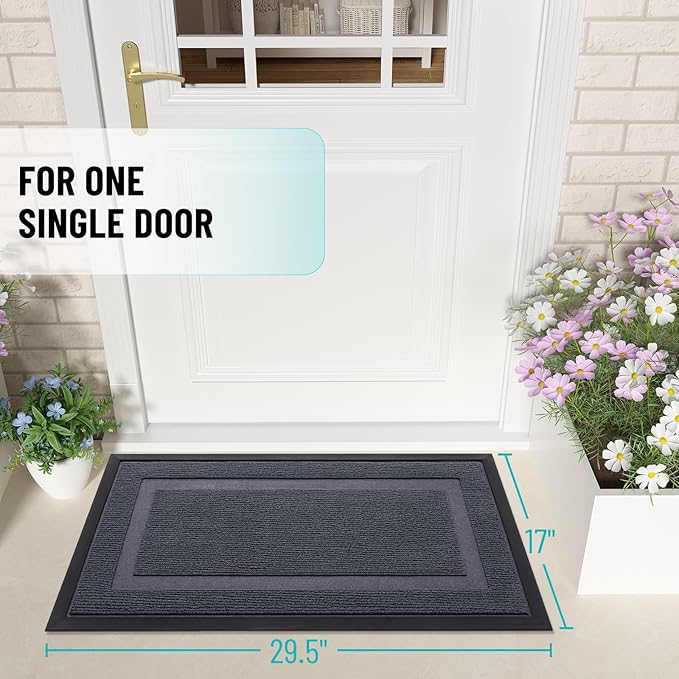 OLANLY Front Door Mat Indoor Outdoor Entrance, Waterproof All-Season, - Image 2