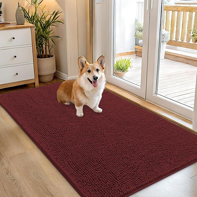 OLANLY Dog Door Mat for Muddy Paws 54x32, Absorbs Moisture and Dirt, Absorbent by OLANLY