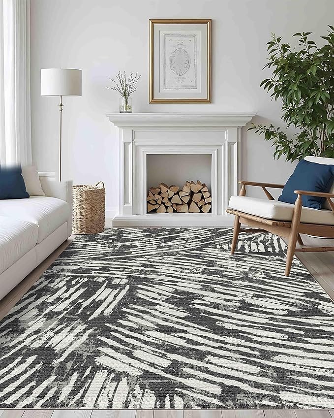 Latte&Fog 8x10 Area Rugs for Living Room, Large Modern Abstract Washable Rug by LatteFog