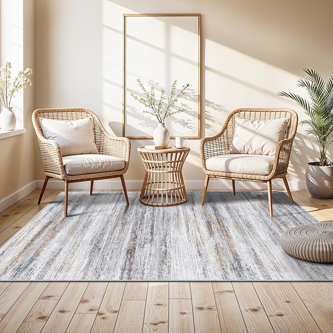 4x6 Rugs for Living Room: Non-Slip Washable Area Rug for Hallway Entryway - Image 2