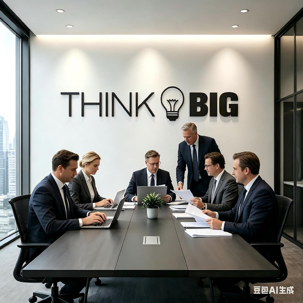 Office Wall Decor Inspirational Think Big 3D Quote Large Motivational 3D Offi...