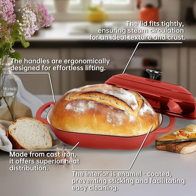 Premium Enameled Cast Iron Dutch Oven