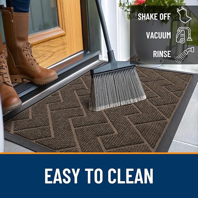 OLANLY Front Door Mat Indoor Outdoor Entrance, Waterproof All-Season, - Image 6