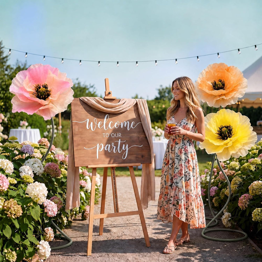 3 PCS 5ft Giant Artificial Flower for Wedding & Birthday Party
