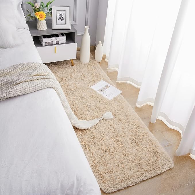 Chicrug Soft Runner Rugs for Bedroom Living Room Plush Fluffy Rug 3x8 Feet - Image 4
