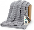 Bedsure Light Grey Fleece Blanket by BEDSURE