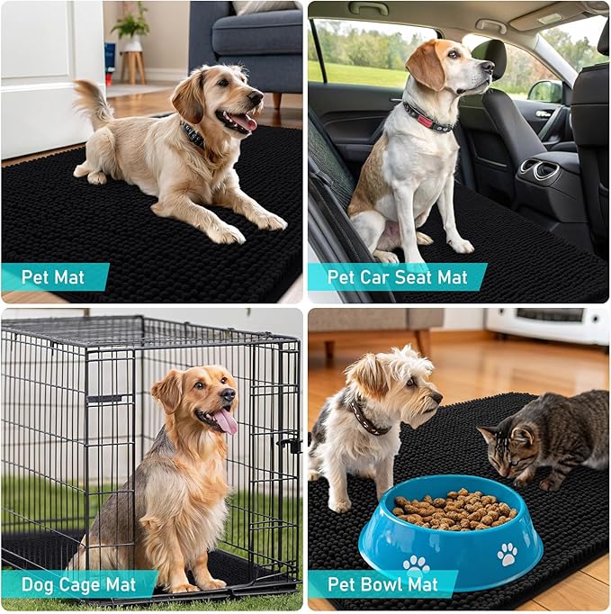 OLANLY Dog Door Mat for Muddy Paws 44x32, Absorbs Moisture and Dirt, Absorbent - Image 7