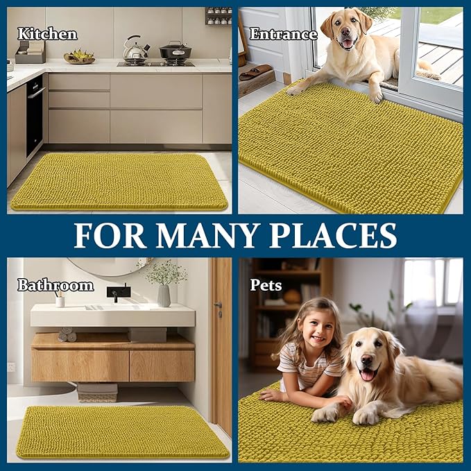 OLANLY Dog Door Mat for Muddy Paws 36x24, Absorbs Moisture and Dirt, Absorbent - Image 8