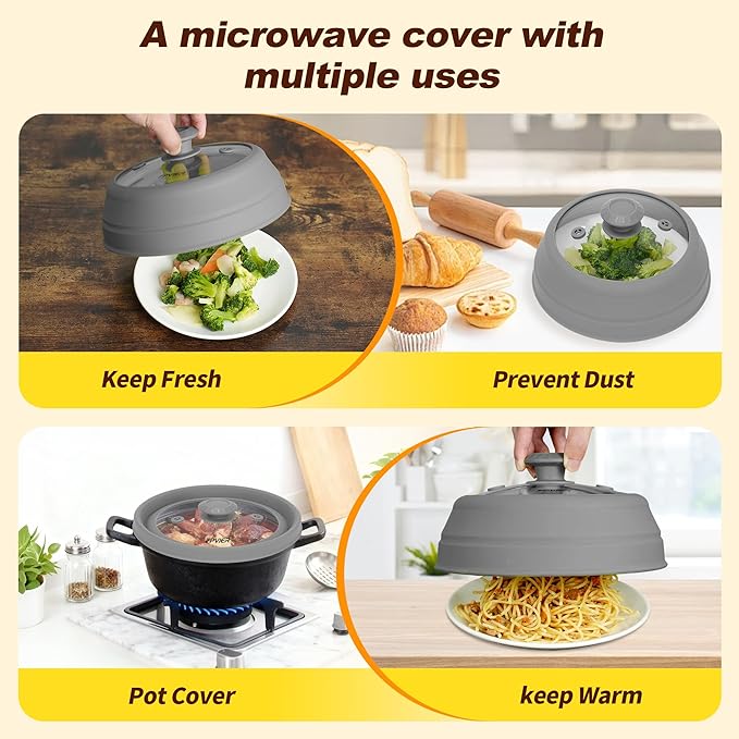 Microwave Splatter cover, Glass Microwave Cover - Image 6