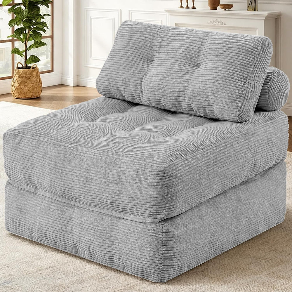 Folding Sofa Bed,Convertible Sleeper Chair Bed w/2-Pillow & Handle