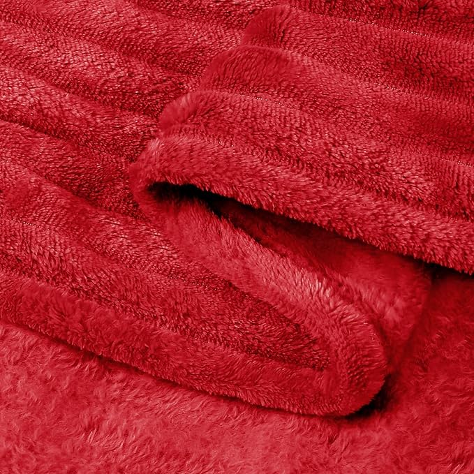 BEDELITE Fleece Blanket Queen Size – 3D Ribbed Jacquard Soft and Warm - Image 4