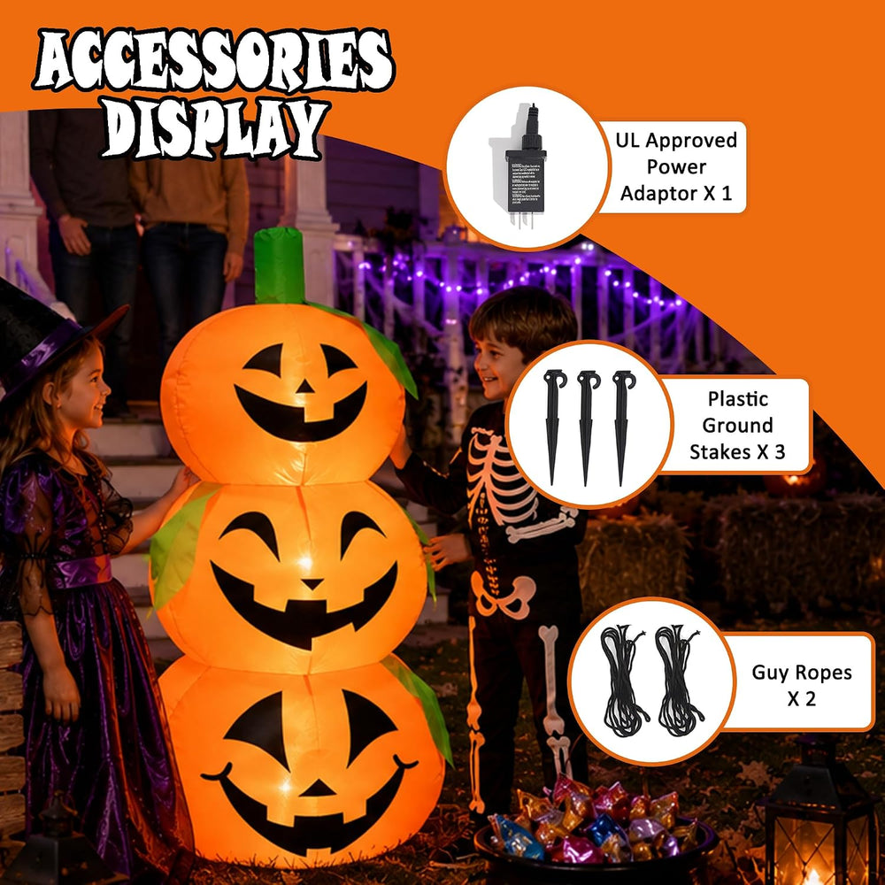 4.3FT Halloween Inflatable Pumpkin Blow Ups Outdoor Yard Decoration