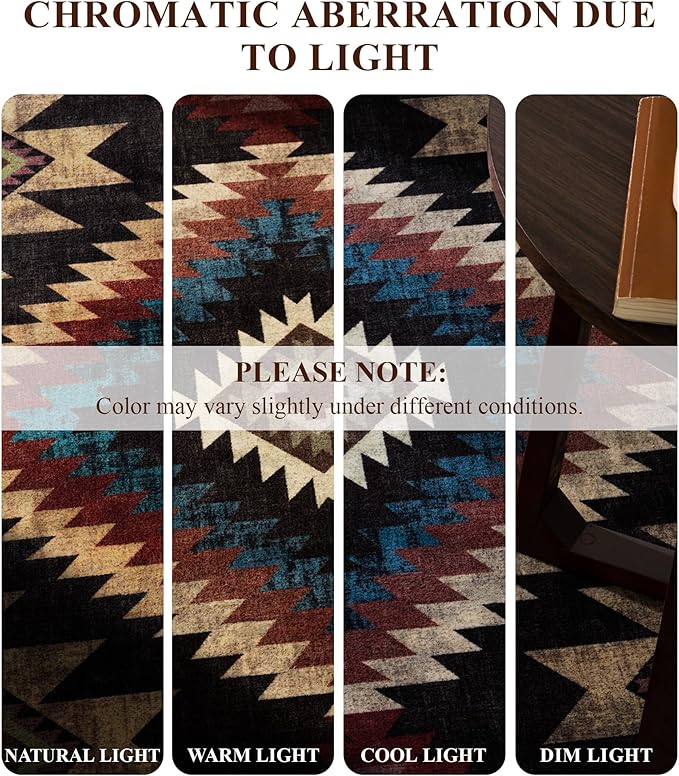 YIHOUSE Rustic Cabin Area Rug for Living Room 8x10, Machine Washable Lodge Bear - Image 8