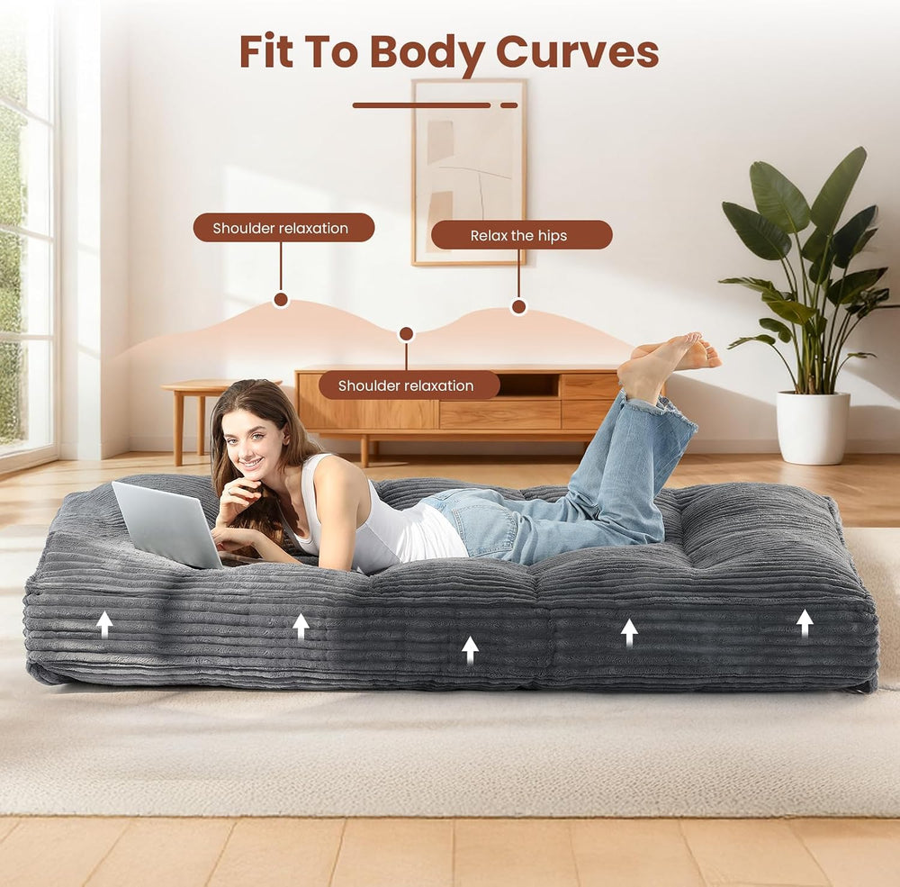 10" Futon Mattress Queen Size,Futons Sofa Couch Bed with Straps, Thick C...