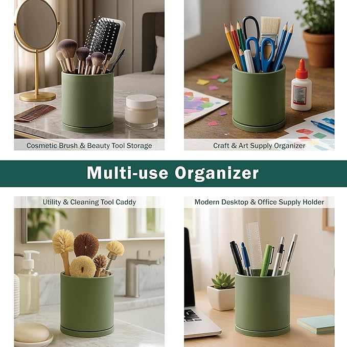 D'vine Dev 360° Rotating Utensil Holder – 5" Kitchen Utensil Crock - Image 6