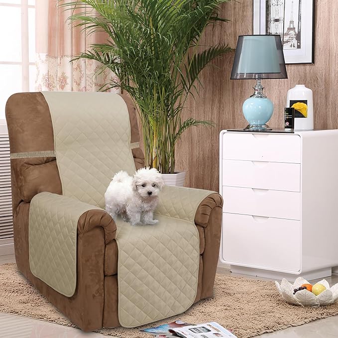 U-NICE HOME Recliner Chair Covers Reversible Quilted Water Repellent Pet - Image 2
