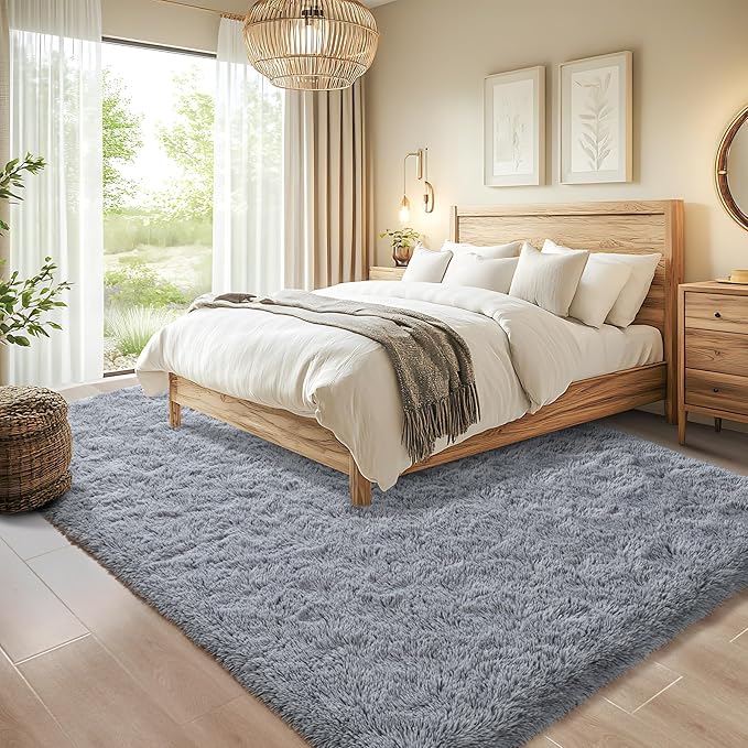 Chicrug Soft Area Rugs for Bedroom Living Room Plush Fluffy Rug 5x8 Feet - Image 3