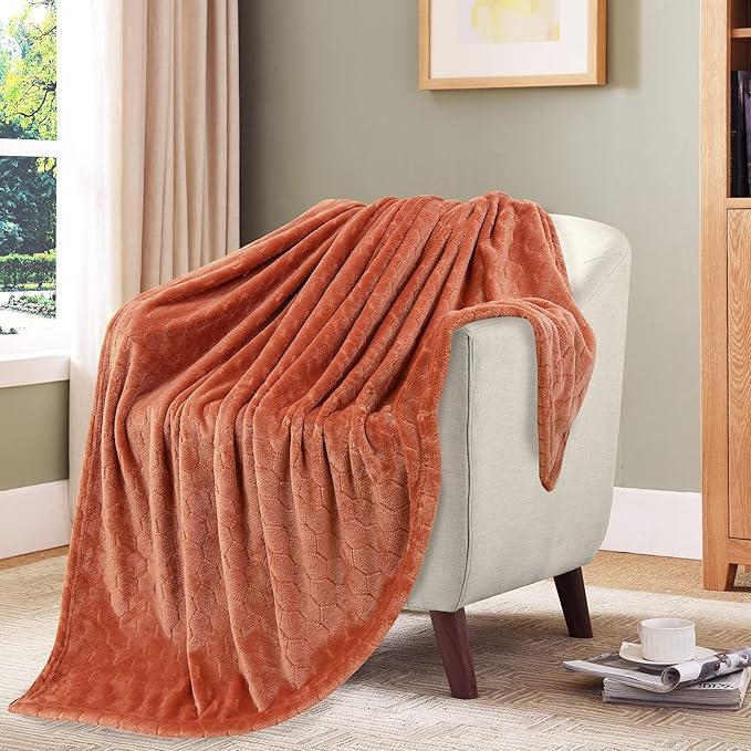 TOONOW Fleece Blanket Textured Fuzzy Plush Throw Blanket Twin Size 60" x 80" - Image 6