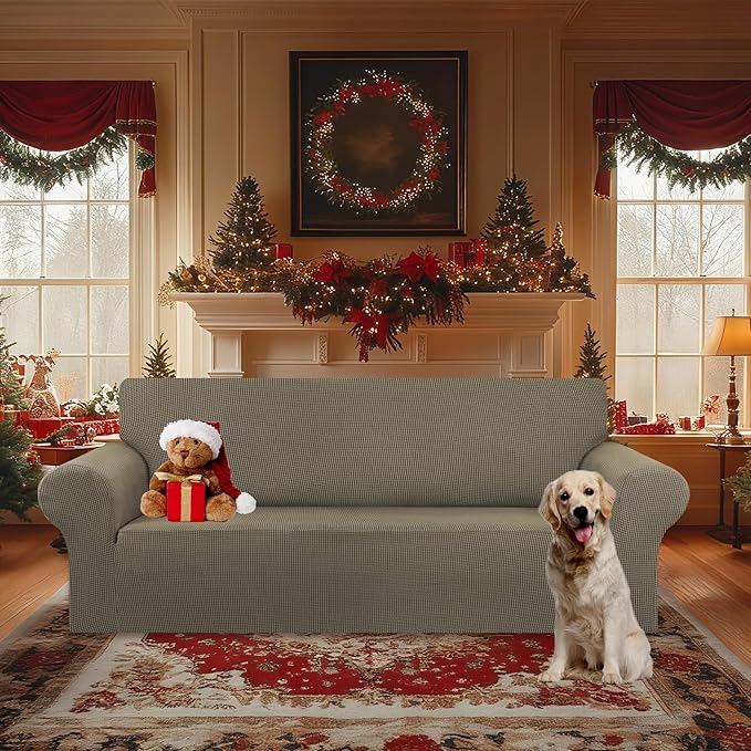 KEKUOU Stretch Oversized Sofa Slipcover 1 Piece Couch Sofa Cover Furniture - Image 2