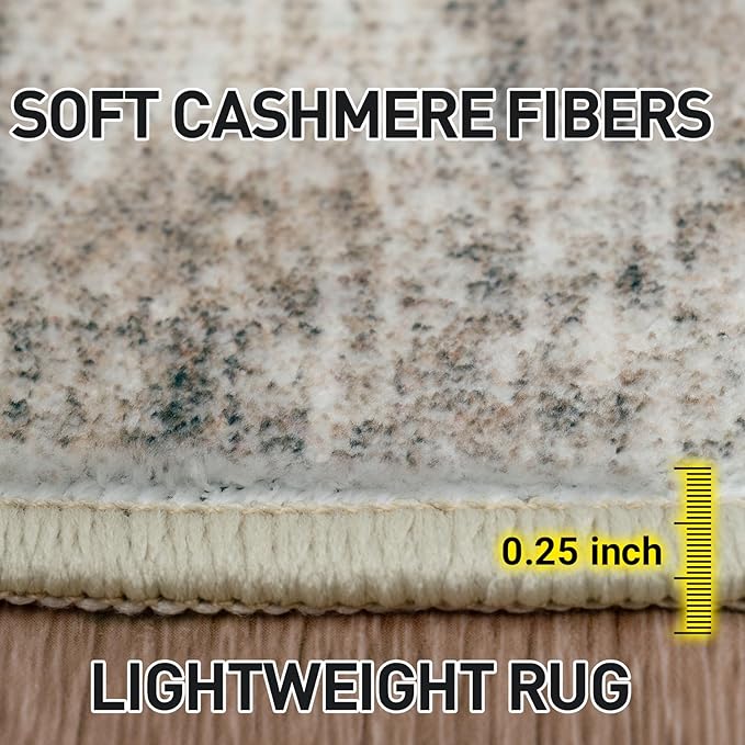 2'6''x8' Runner Rugs Washable Rug: Modern Abstract Living Room Rug Soft - Image 7
