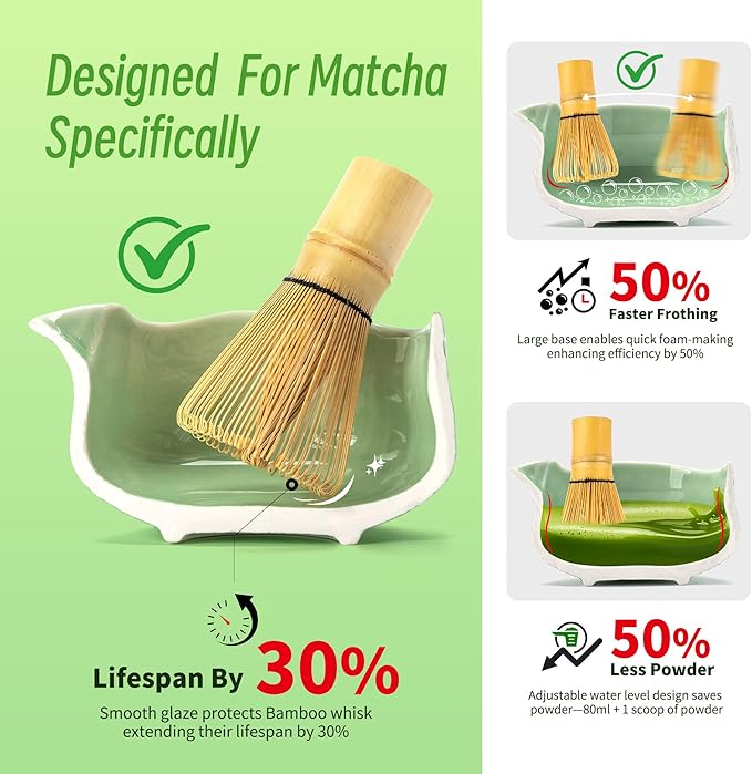 TEANAGOO Matcha Whisk Set, Ceremony Matcha Kit, Matcha Tea Set - Image 3