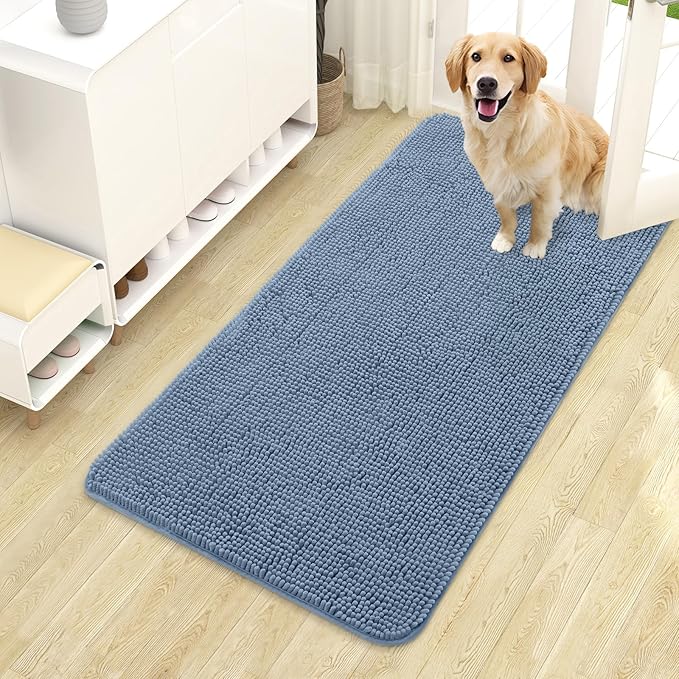 OLANLY Dog Door Mat for Muddy Paws 44x24, Absorbs Moisture and Dirt, Absorbent by OLANLY