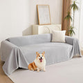 MYSKY HOME Couch Cover for Pets Light Grey Couch Covers for 2 Cushion Couch by MYSKYHOME