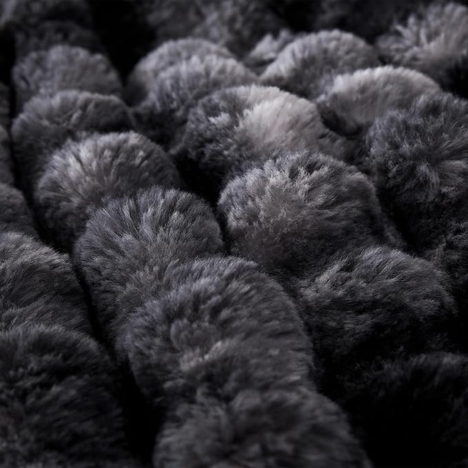 COOVA Faux Fur Throw Blanket for Couch, Cozy Soft and Fuzzy Plush Rabbit Fur - Image 5