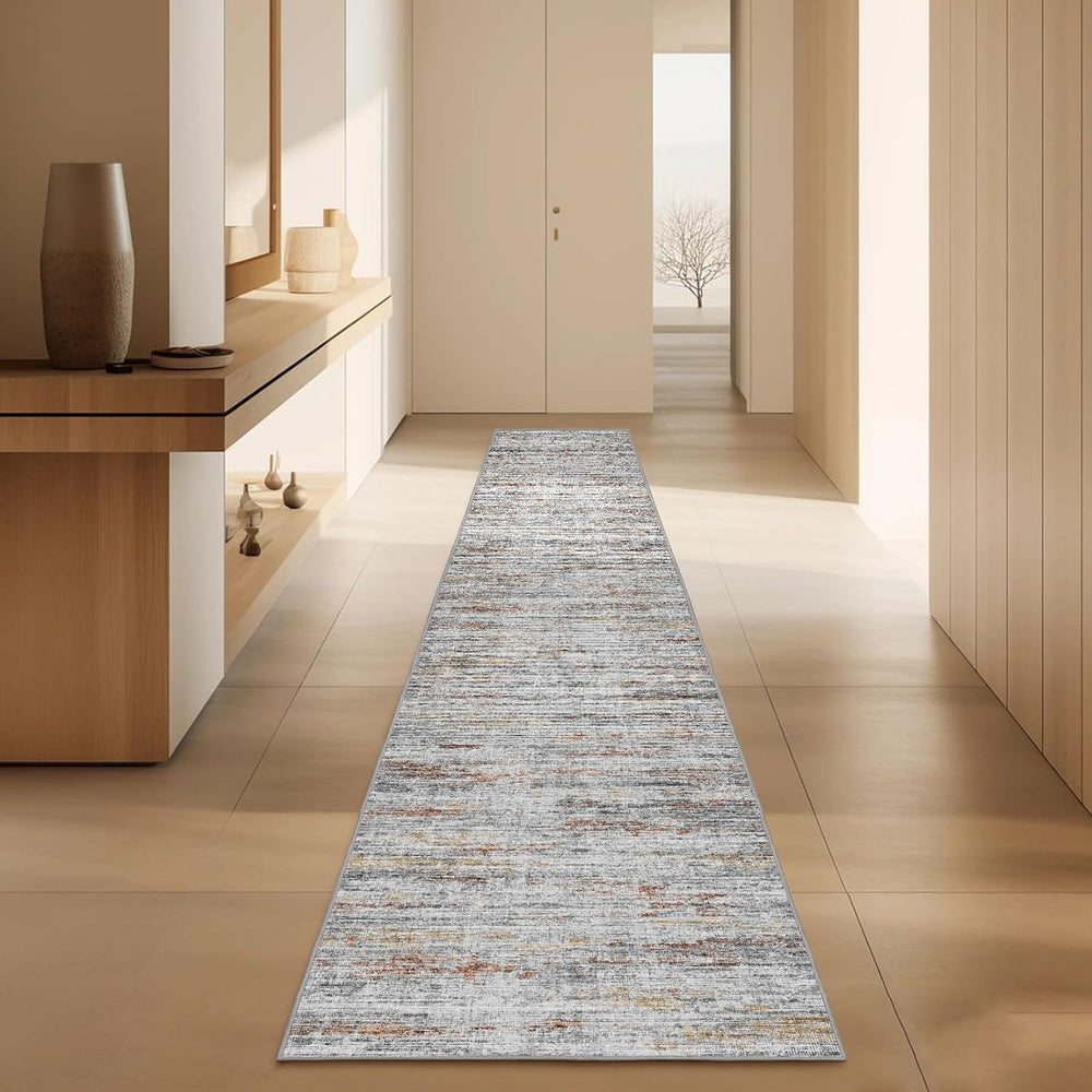Washable Runner Rugs 3x10 Abstract Kitchen Runner Rug Non Slip Backing
