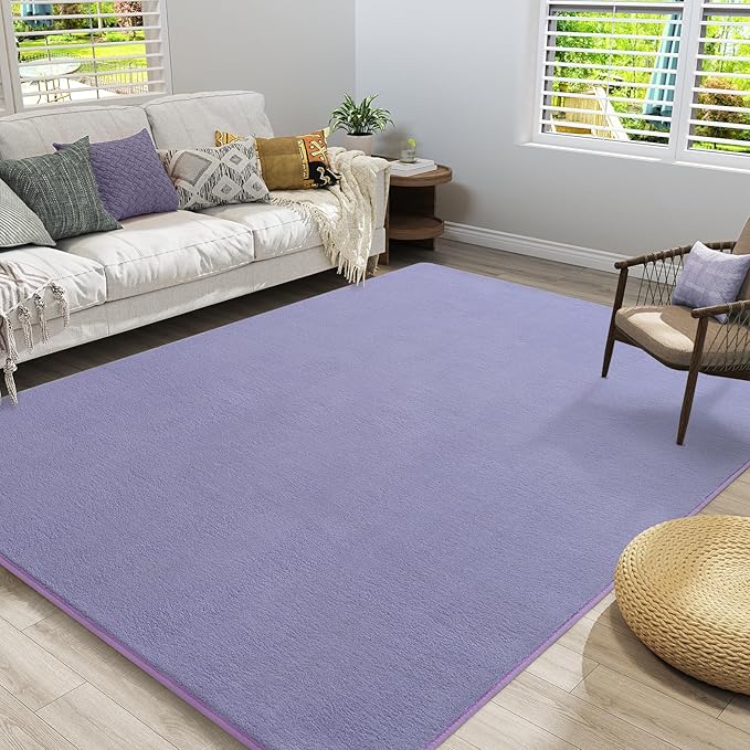 Amearea Large Modern Area Rugs for Bedroom Living Room, 6x9 Feet Purple - Image 7