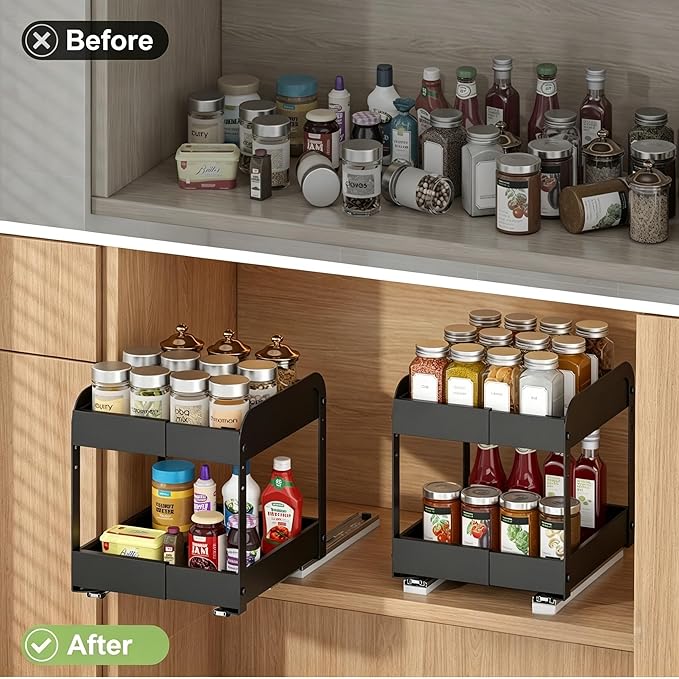Across-Star Expandable Pull Out Spice Rack - Image 5