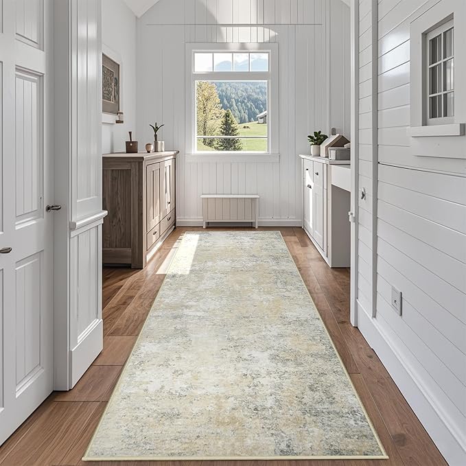 Runner Rug for Hallways Kitchen 2'6"x8' Washable Non Slip: Carpet Non Skid 8ft by Aelenmu