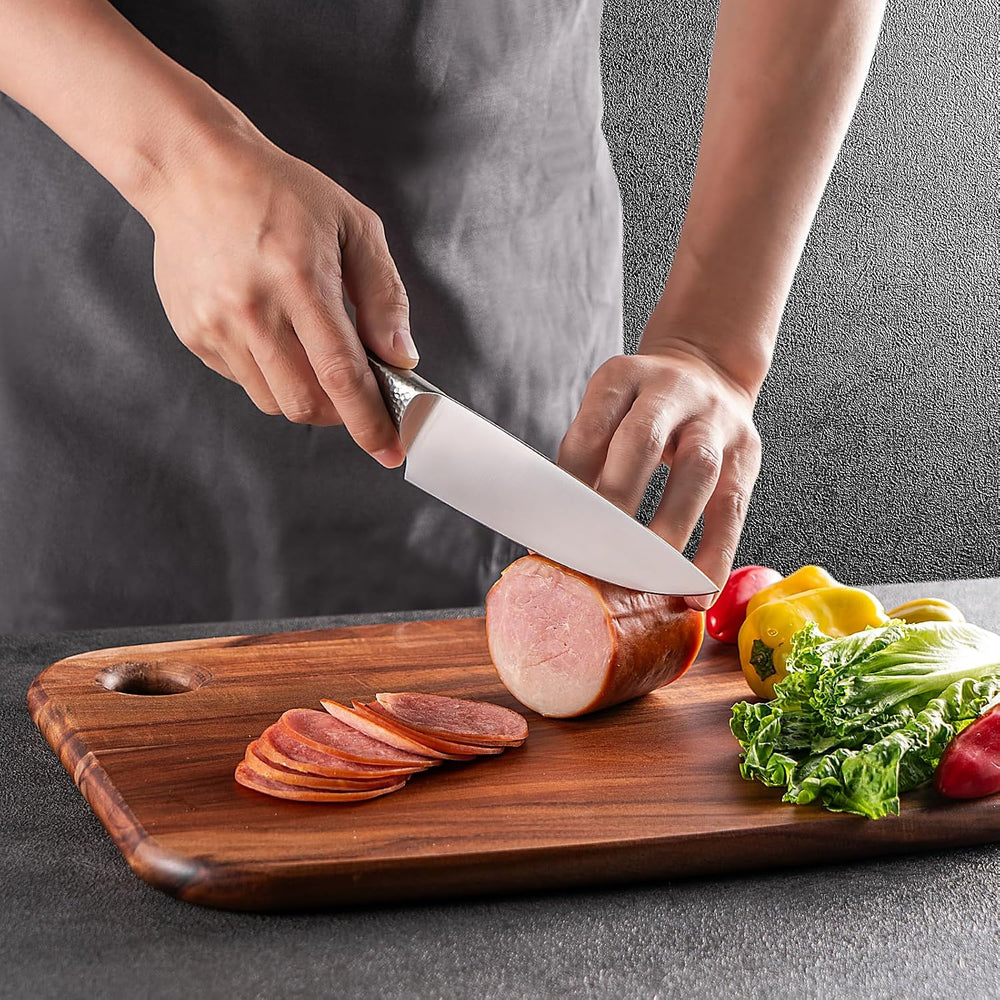 Acacia Wooden Cutting Board,JAMES.F Large Wood Cutting Boards for Kitchen, Bi...