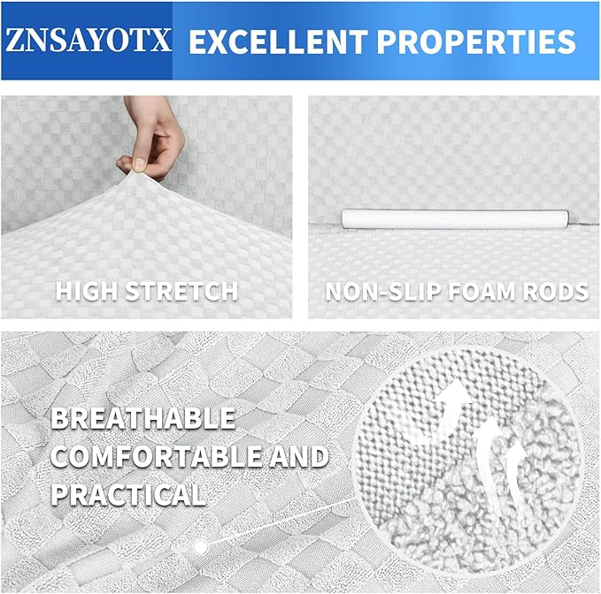 ZNSAYOTX 1 Piece Jacquard Couch Covers - Image 4
