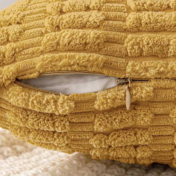 MIULEE Pack of 2 Corduroy Decorative Throw Pillow Covers 18x18 Inch Soft Boho - Image 3