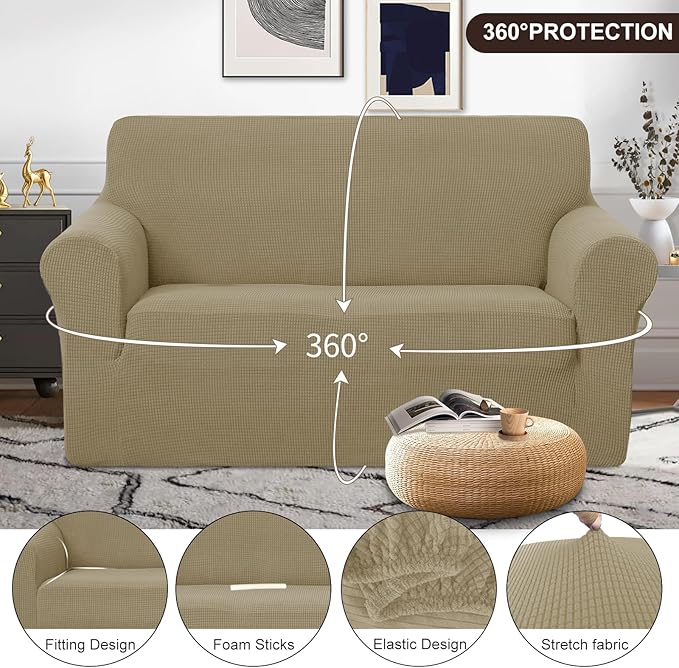 U-NICE HOME Loveseat Cover Stretch Couch Cover Sofa Cover Sofa Slipcover - Image 3