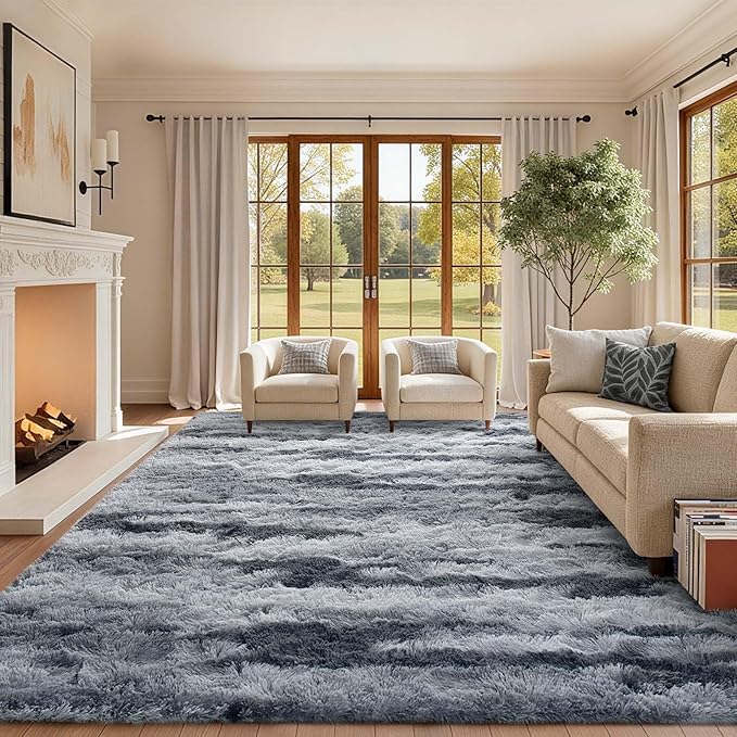 9x12 Ft Extra Large Shag Rugs for Living Room, Ultra Soft Fluffy Furry Area by Cuzwlovita