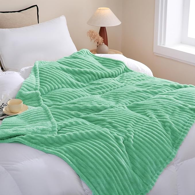 Mint Green Fleece Throw Blanket 50”×60” - Image 3
