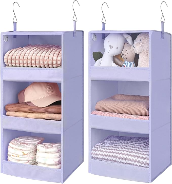 GRANNY SAYS 3 Shelf Hanging Closet Organizers and Storage, Collapsible Closet by GRANNYSAYS