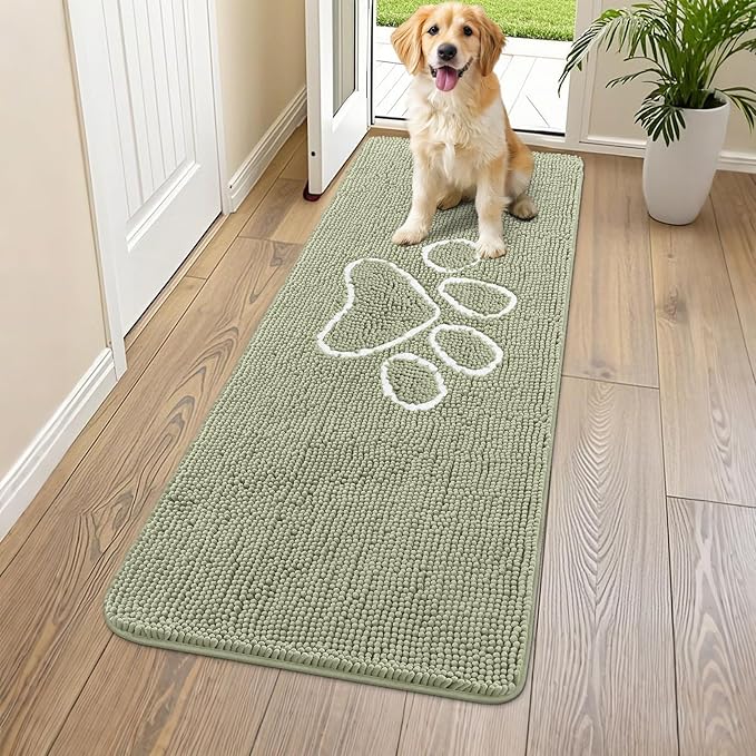 Smiry Dog Door Mat for Muddy Paws, Absorbent Dirt Trapper Non Slip Quick Dry by Smiry