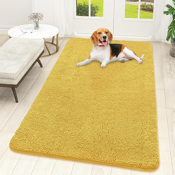 OLANLY Dog Door Mat for Muddy Paws 59x32, Absorbs Moisture and Dirt, Absorbent by OLANLY