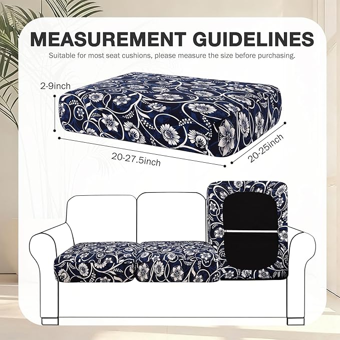 hyha 12Pcs Patio Cushion Covers, Stretch Outdoor Couch Cushion Covers - Image 2