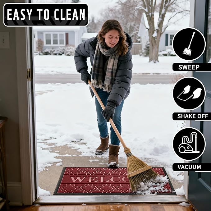 Yimobra Christmas Door Mat Outdoor Indoor 29.5x17, All-Weather Waterproof Front - Image 7