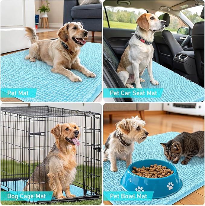 OLANLY Dog Door Mat for Muddy Paws 44x24, Absorbs Moisture and Dirt, Absorbent - Image 7