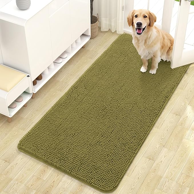 OLANLY Dog Door Mat for Muddy Paws 47x24, Absorbs Moisture and Dirt, Absorbent by OLANLY