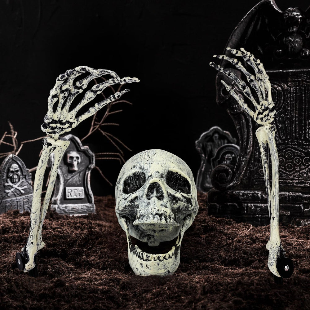 3 Pack Halloween Decor Outdoor Skeleton Stakes for Yard,Lawn,Graveyard