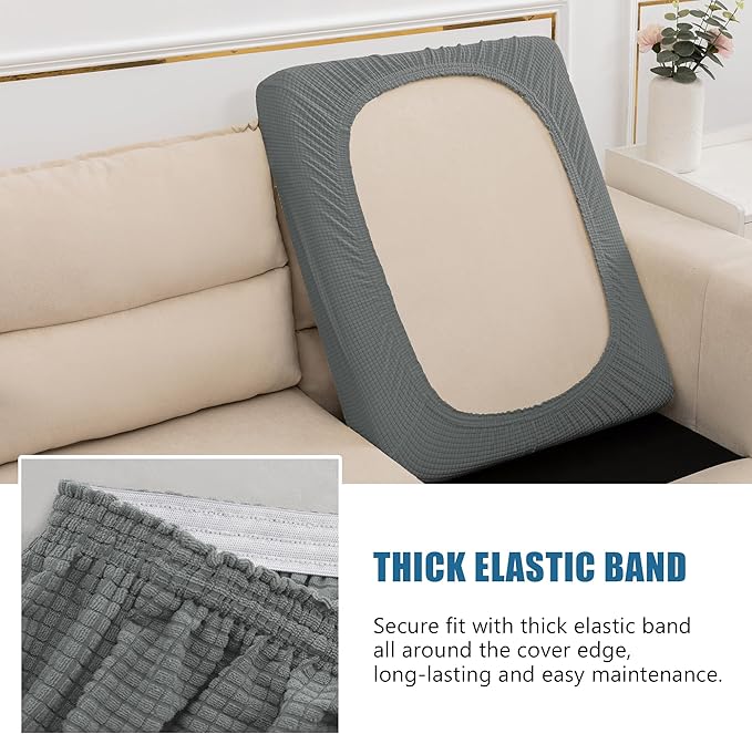 Water Repellent Sofa Cushion Slipcovers, Stretch Seat Cushion Covers Sofa Covers - Image 4