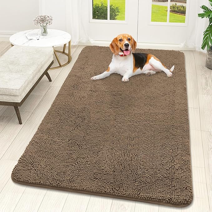 OLANLY Dog Door Mat for Muddy Paws 59x32, Absorbs Moisture and Dirt, Absorbent by OLANLY